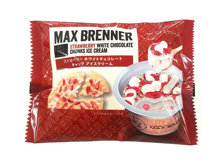 マックス ブレナー ストロベリーホワイトチョコレートチャンクアイスクリーム