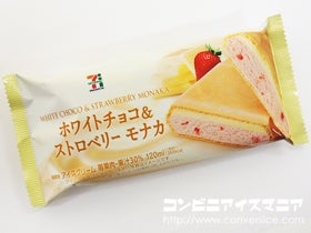 セブンプレミアム　ホワイトチョコ＆ストロベリーモナカ