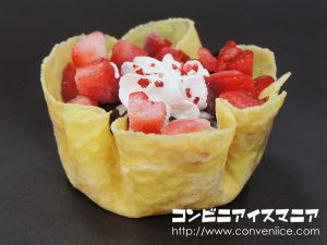 ミニストップ 贅沢なストロベリークレープアイス
