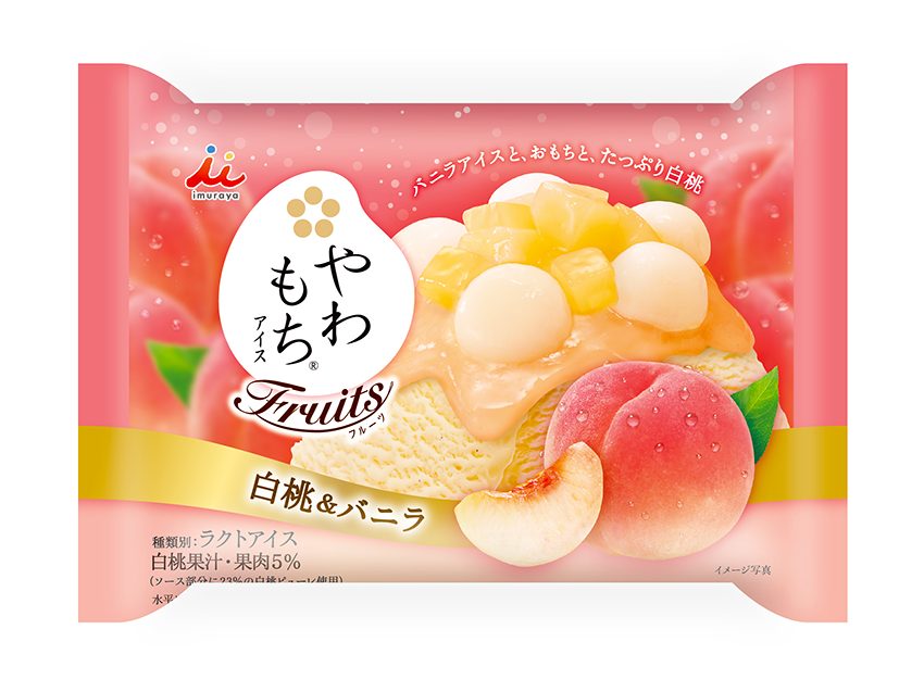 井村屋 やわもちアイス Fruits 白桃＆バニラ