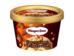 ハーゲンダッツ ミニカップ Decorations（デコレーションズ）『アーモンドキャラメルクッキー』、同『抹茶チョコレートクッキー』