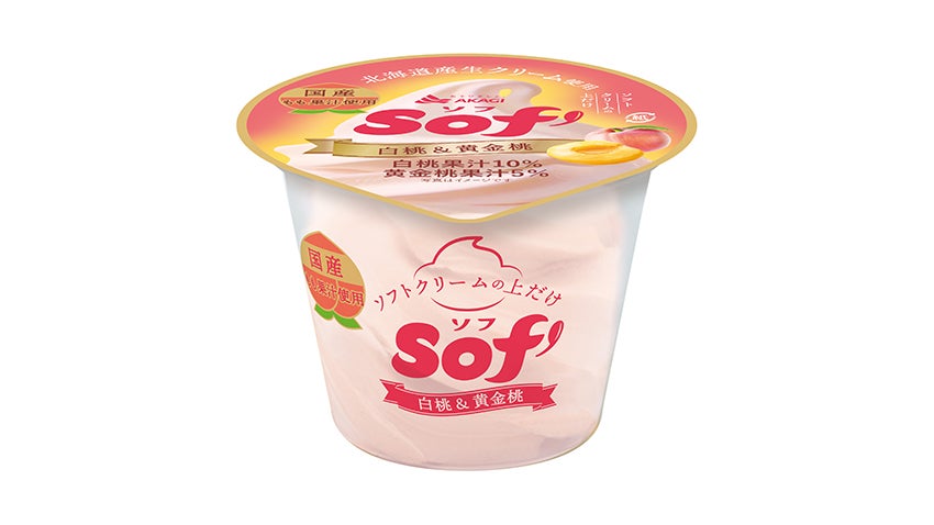赤城乳業 Sof’(ソフ) 白桃&黄金桃