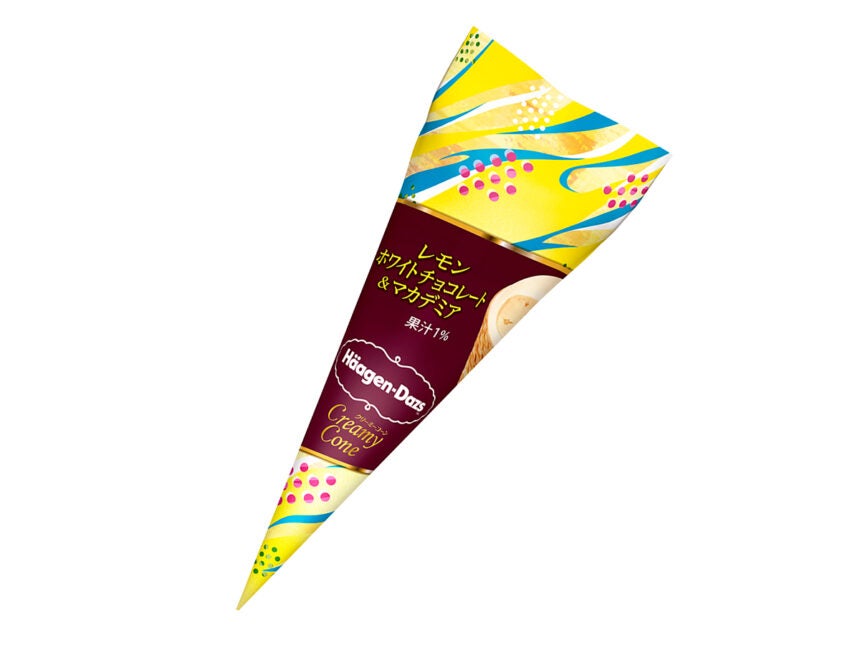 ハーゲンダッツ『クリーミーコーン レモンホワイトチョコレート＆マカデミア』