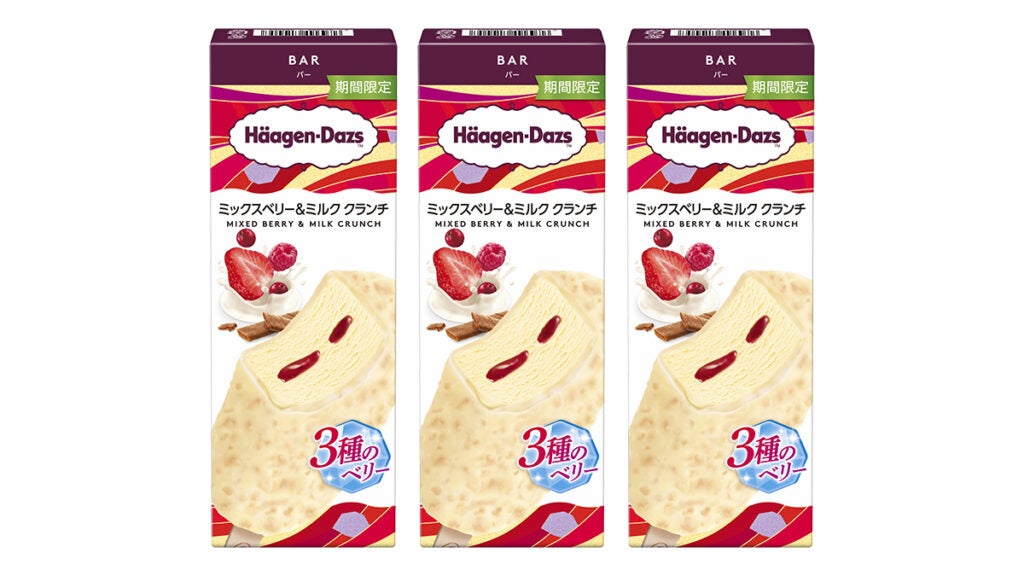 ハーゲンダッツ バー『ミックスベリー&ミルク クランチ』
