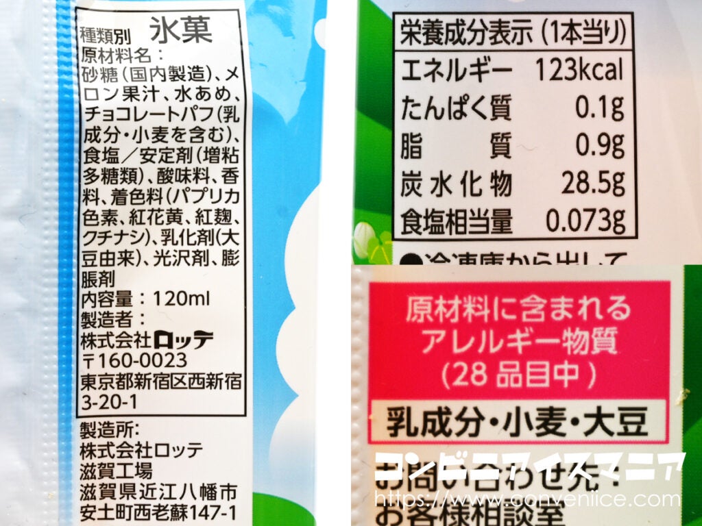 ロッテ 陽気な赤肉のメロンバー