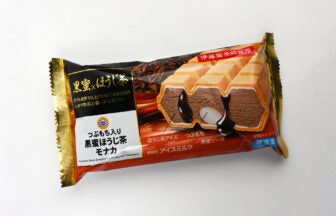 ミニストップ つぶもち入り黒蜜ほうじ茶モナカ