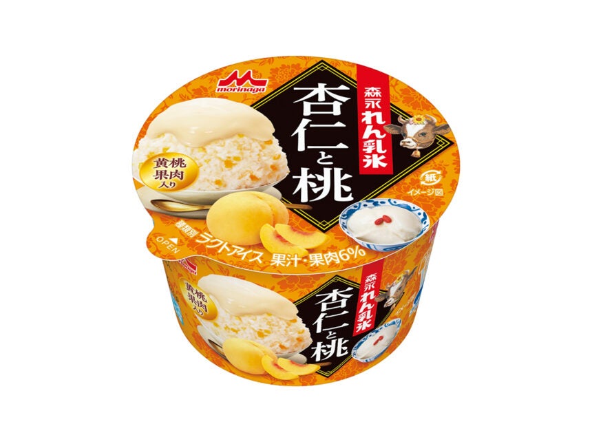 森永乳業 森永れん乳氷 杏仁と桃